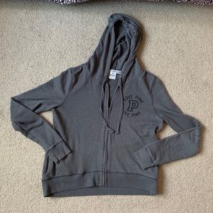 Victoria’s Secret PINK Grey Zip-Up Jacket MEDIUM
